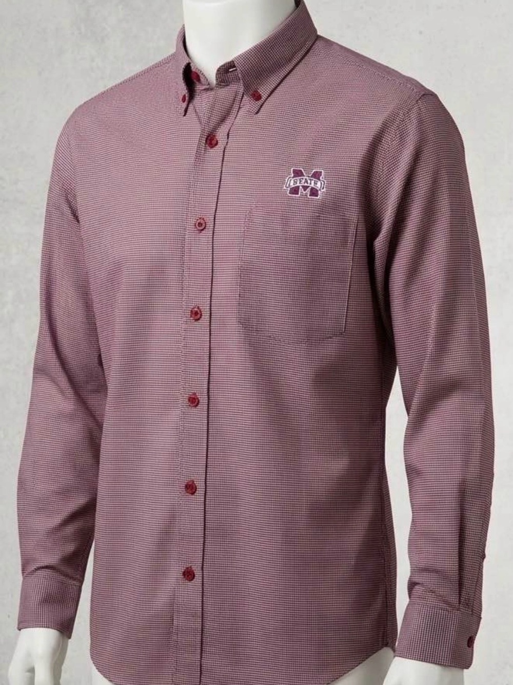 Mississippi State Bulldogs Men's Long-Sleeve Button-Down Shirt Size LG